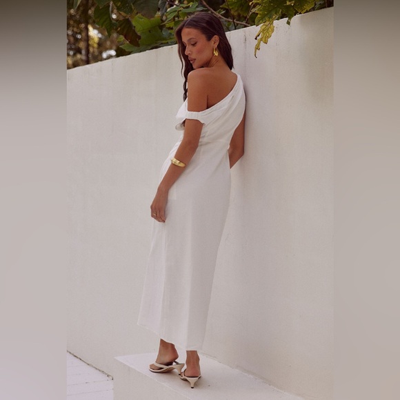 NWT Runaway the Label Jaspin Midi Dress White - Picture 2 of 5